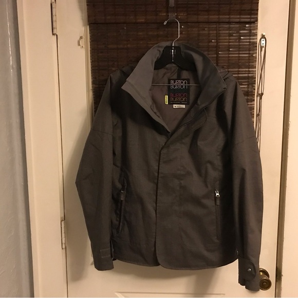 Burton Dryride Womens Gray Hooded Snowboarding Ski Jacket - Picture 1 of 6